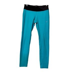 Nike Dri-FIT Teal Running Leggings Women's Size Medium Athletic Workout‎